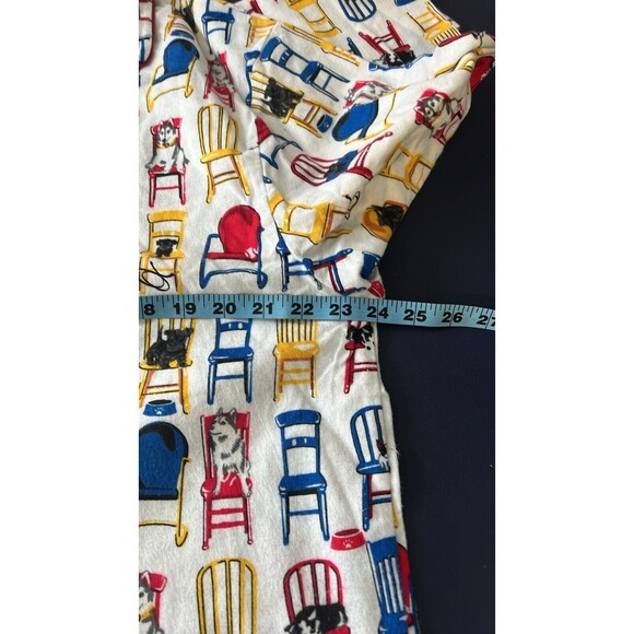 Frankie‎ & Johnny Chairs and Pets Print XL Pajama Flannel Soft Shirt - Picture 6 of 8